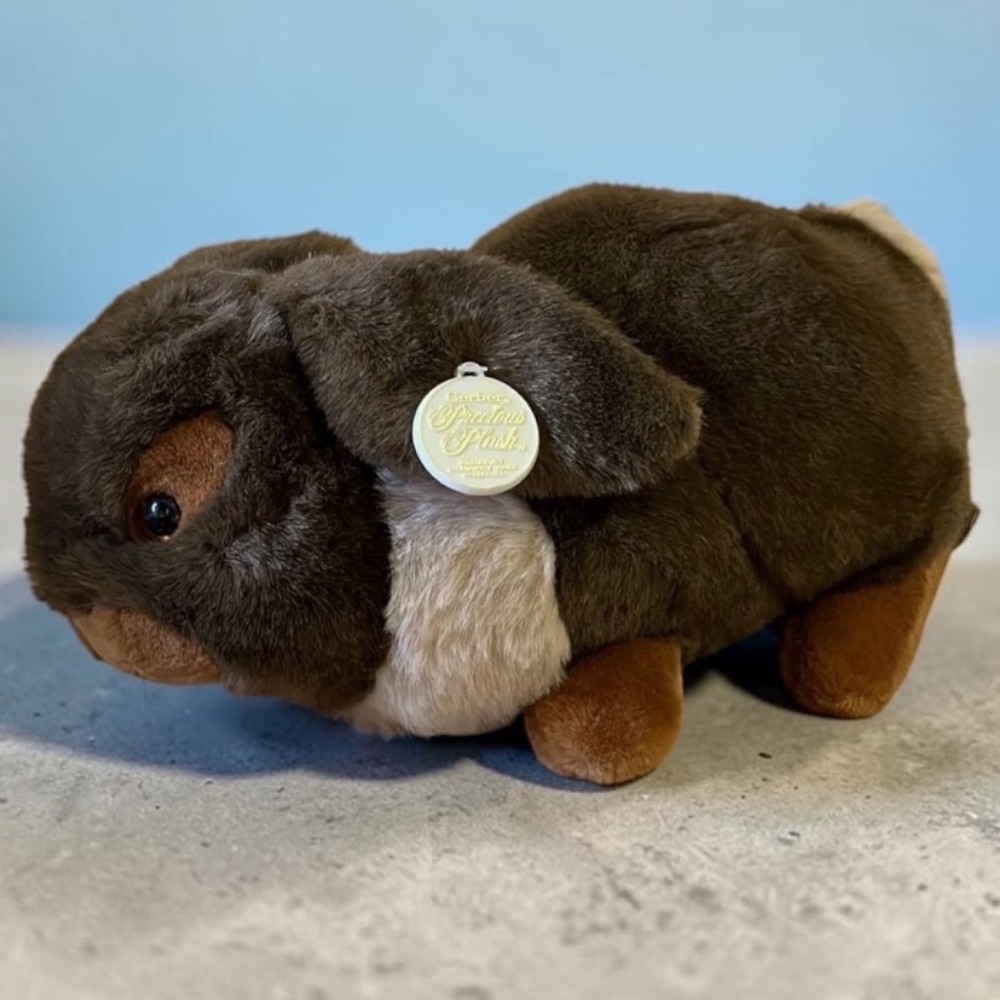 NWT Gerber Precious 17" Plush Bunny Rabbit Brown White Tan Stuffed Animal Toy
